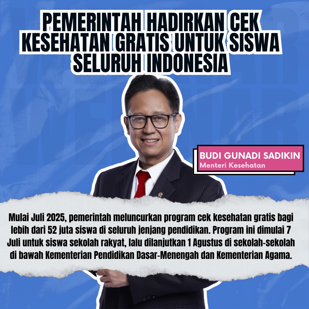 geenrals's tweet photo. Kayak gini nih, Presiden Prabowo kasih bukti nyata buat rakyat, 52 juta siswa dapat CKG bareng Menkes Budi, Indonesia makin maju #CekKesehatanGratisSekolah https://t.co/JinHSrDLCZ