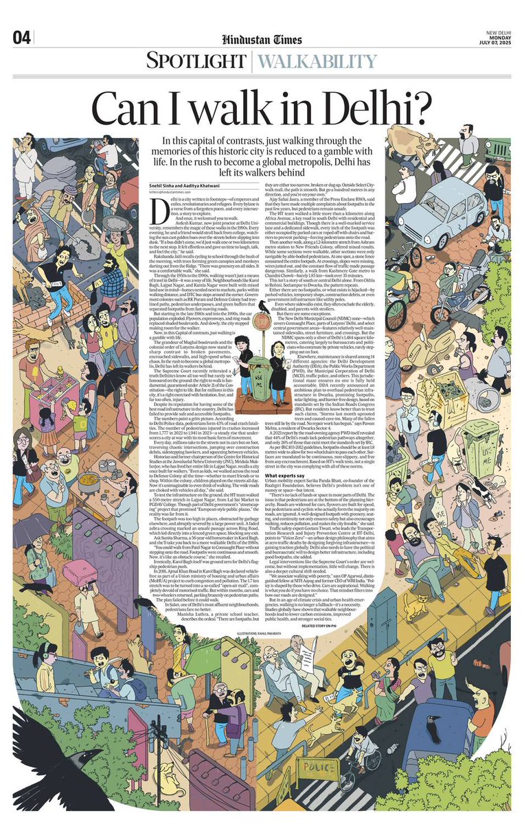 Snehil Sinha (@snehilsinha27) on Twitter photo Do read the story... But also SEE the story! A pain felt by almost everyone I speak to every day told with a beautiful graphic by <a href="/htTweets/">Hindustan Times</a>
Can YOU walk in Delhi? Do read the story... But also SEE the story! A pain felt by almost everyone I speak to every day told with a beautiful graphic by <a href="/htTweets/">Hindustan Times</a>
Can YOU walk in Delhi?