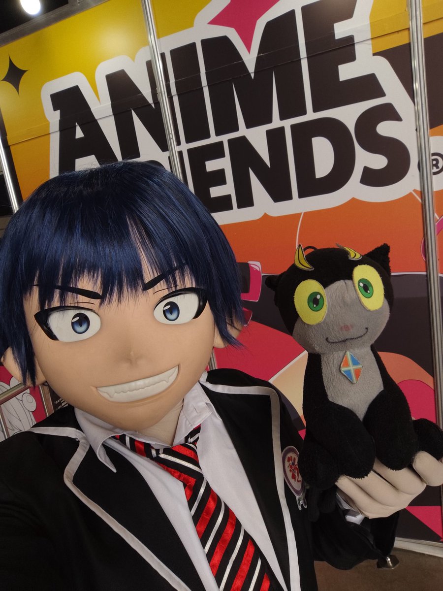 MTOFKigu's tweet image. Brought good old Rin back to @animefriends #AF2025 to continue celebrating my 10 years in kig :3
Also met a new friend there 🐰
#RinOkumura #奥村燐 #AoNoExorcist #BlueExorcist #青の祓魔師 #kigurumi #kigurumimask #kig #着ぐるみ