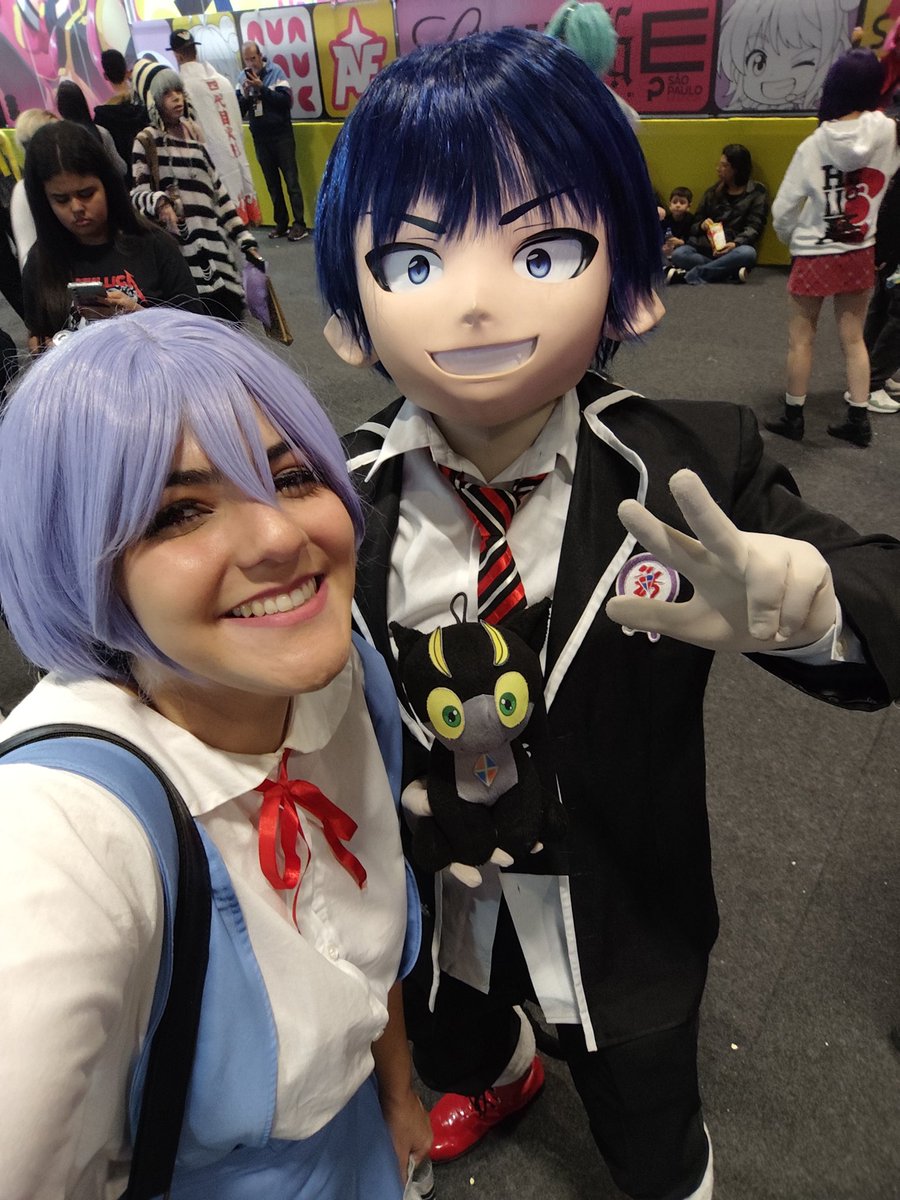 MTOFKigu's tweet image. Brought good old Rin back to @animefriends #AF2025 to continue celebrating my 10 years in kig :3
Also met a new friend there 🐰
#RinOkumura #奥村燐 #AoNoExorcist #BlueExorcist #青の祓魔師 #kigurumi #kigurumimask #kig #着ぐるみ