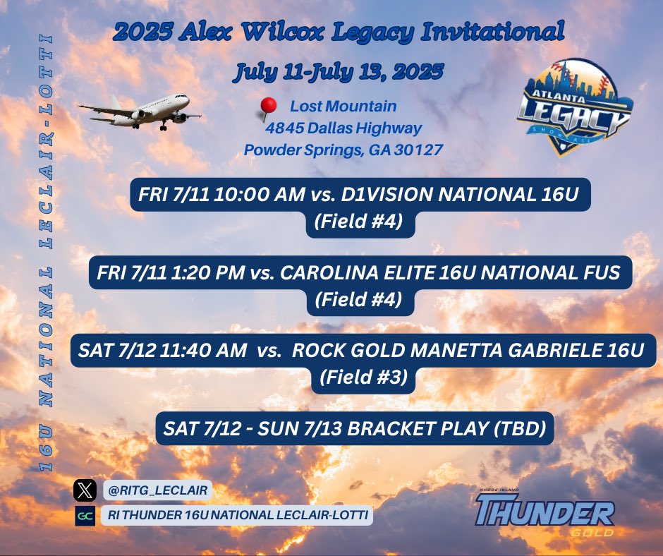 Home for 2 days and then right back to the airport ✈️ Wednesday for our flight to Georgia for the Atlanta Legacy Showcase! 
Living out of a suitcase may be a lot of work but it’s worth the reward for these amazing opportunities‼️

Check out or schedule below ⬇️⬇️⬇️

Can’t wait to