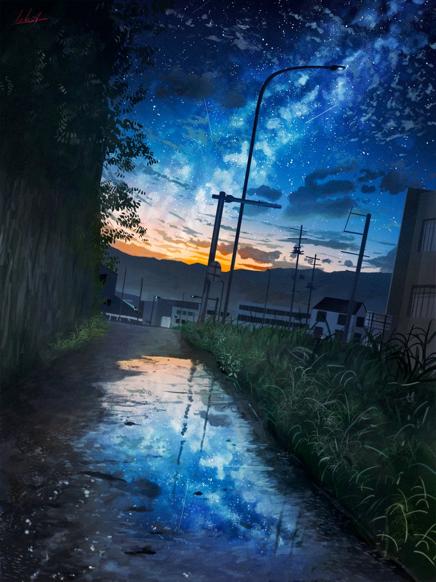 地面にこぼした天の川