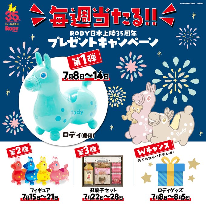 【SNS懸賞】ロディ(乗用)　フィギュア　お菓子セット　ロディグッズを合計35名様にプレゼント ｜ 懸賞生活