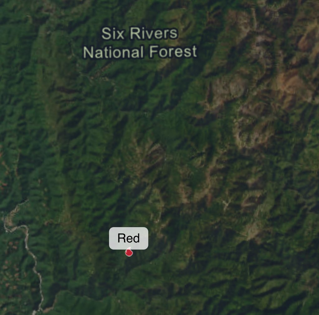 DanielFireTruck's tweet photo. This Fire kinda seems to be in the Middle of Nowhere within Six Rivers National Forest, Del Norte County.
Air Attack 120 is overhead on it.
#RedFire https://t.co/qfQGvNGBaN