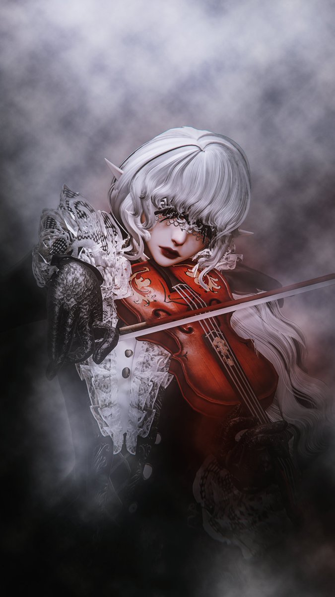 Moonlit bow glides slow

Crimson notes from shadows weep

Graves sway with the song
#gpose  ✮ #gposers ✮ #ffxivgpose ✮ #ffxivgposers ✮ #EorzeaPhotos