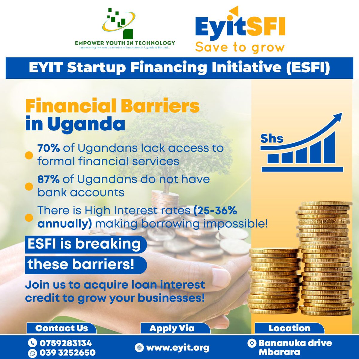 Please read this article to learn how we are championing financial inclusion among young people and women in Southwestern Uganda. Link; eyit.org/breaking-finan…