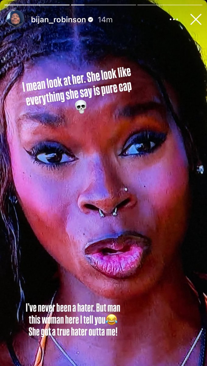 InBijanWeTrust's tweet image. Falcons’ RB Bijan Robinson is not a fan of Olandria from Love Island 😭
“She got a true hater outta me!”