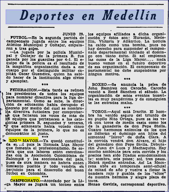 Jose Villanueva (@diosesazul1946) on Twitter photo Aquel 28 junio 1948 constituida la liga mayor de fútbol Colombia, para amparar el ejercicio profesional por Mirón <a href="/diosesazul1946/">Jose Villanueva</a> Aquel 28 junio 1948 constituida la liga mayor de fútbol Colombia, para amparar el ejercicio profesional por Mirón <a href="/diosesazul1946/">Jose Villanueva</a>
