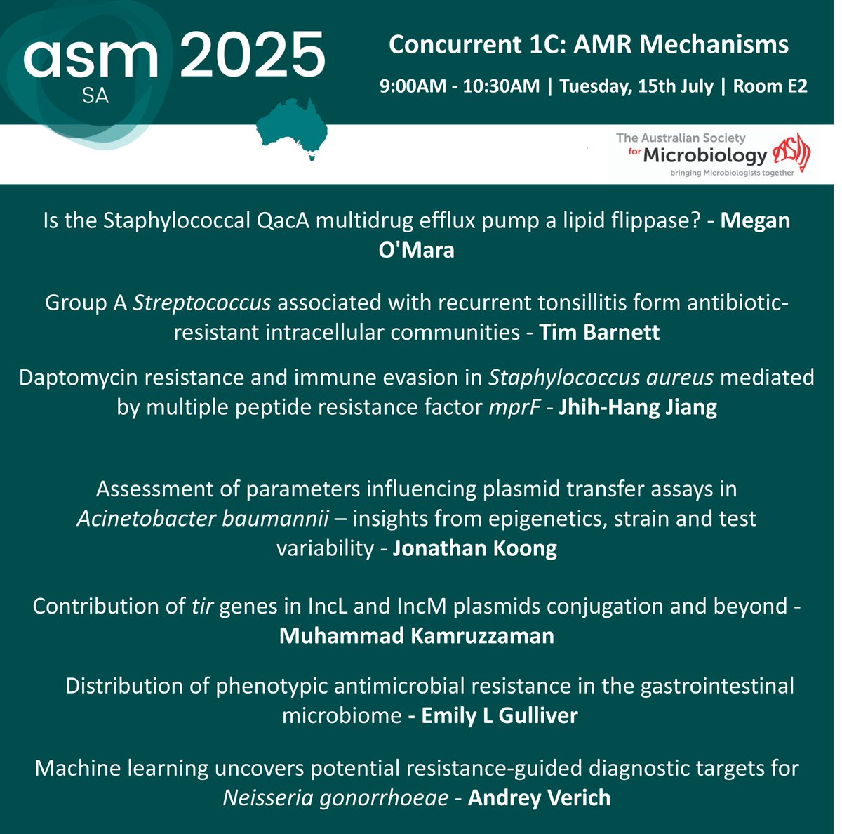 AUSSOCMIC's tweet image. Day 2 begins with our first round of concurrent sessions #ASM2025