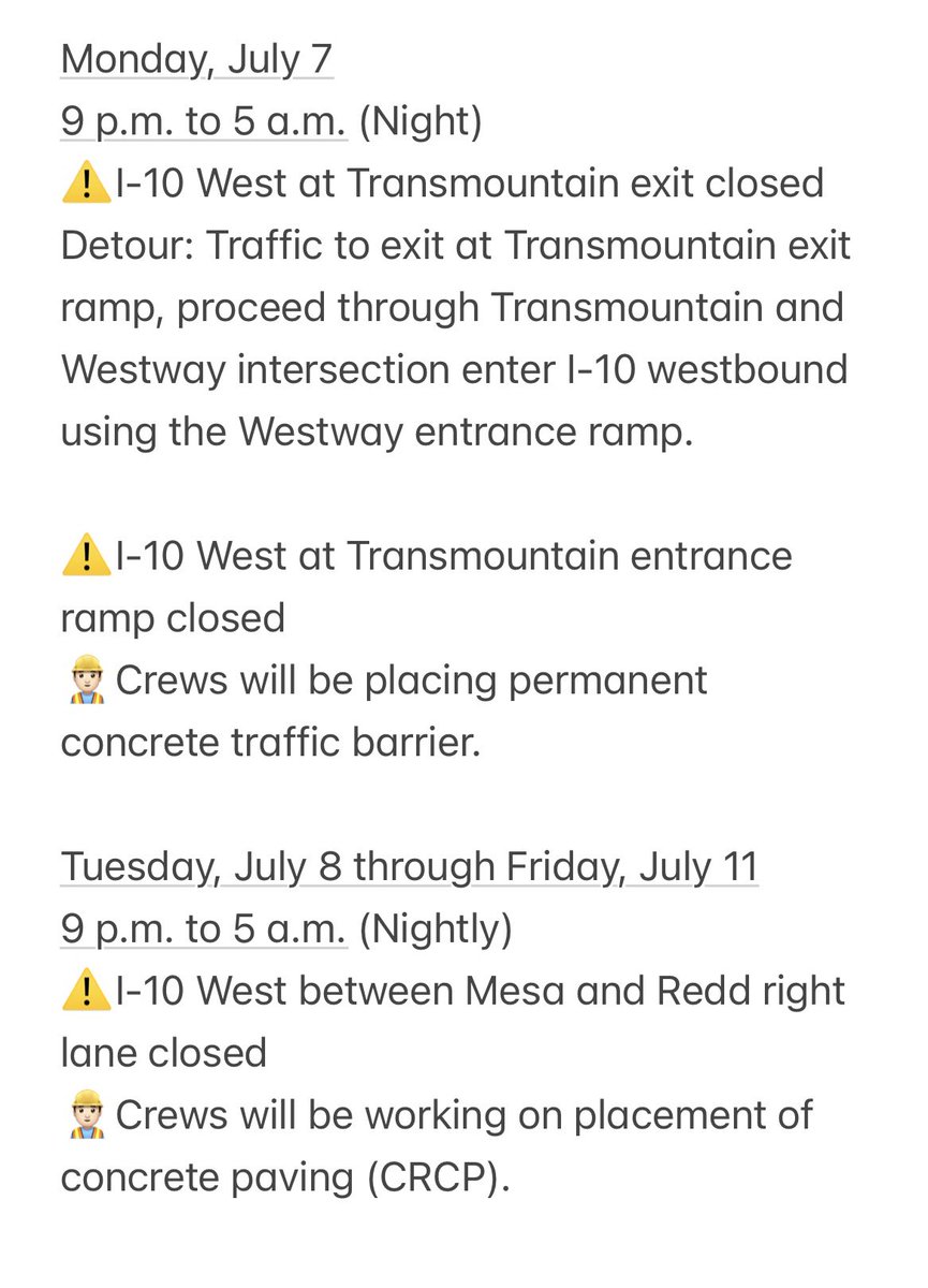 PLAN AHEAD FOR THESE OVERNIGHT WIDENING WEST PROJECT CLOSURES‼️🚨