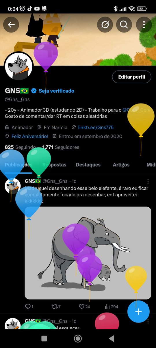 Balões...