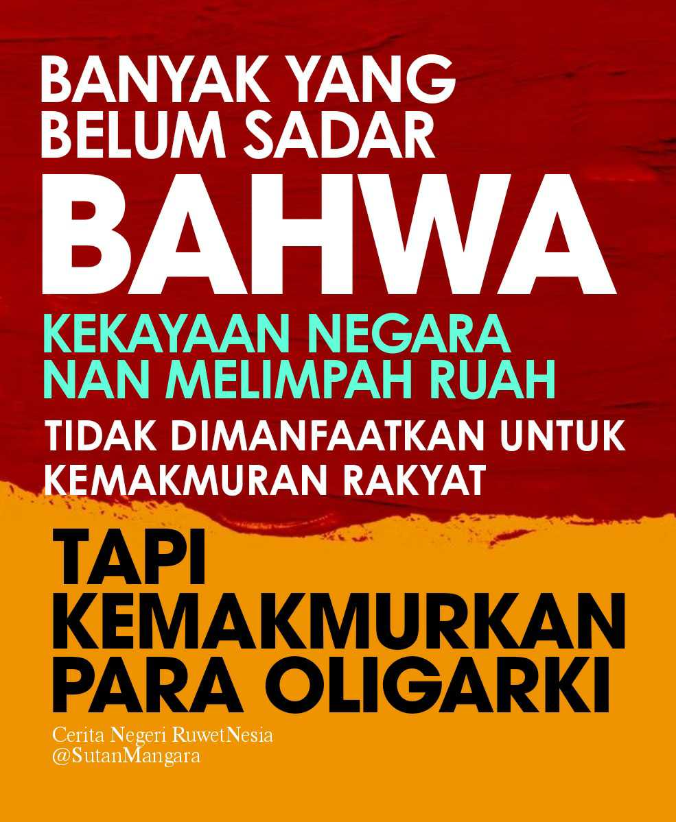 OjolNyambi's tweet photo. AYO SADAR !!!
INDONESIA KAYA RAYA !!
TAK PANTAS RAKYATNYA MISKIN
KALIAN SALAH ORANG MEMBERI KEPERCAYAAN UNTUK MENGELOLA NEGARA
AYO REVOLUSI SEGERA !!!
#DesakGibranMundur
#DesakGibranMundur https://t.co/3IMy1DoYF8