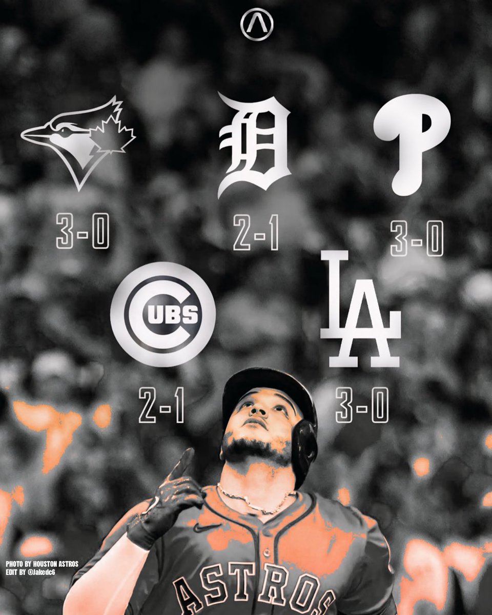 Best of the best 🤘

The Astros have won series against every other division leader in baseball #BuiltForThis