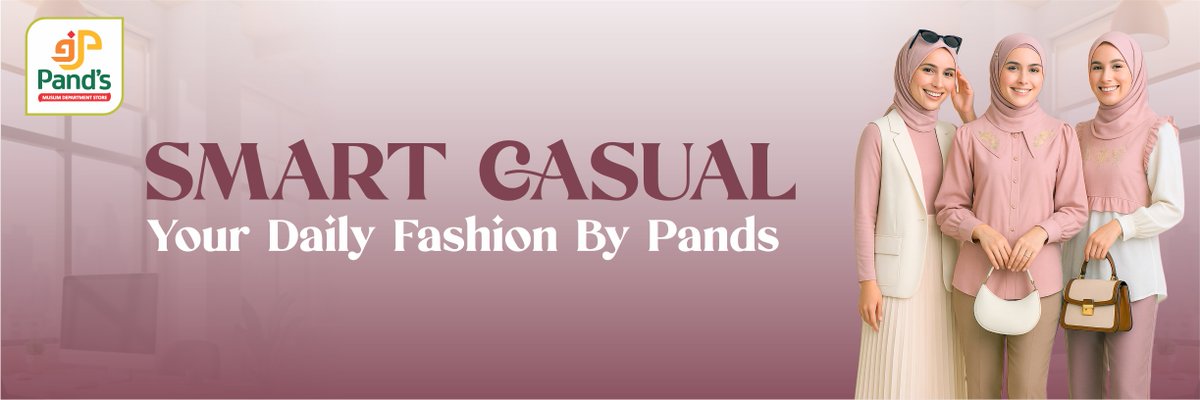 pandsmds's tweet photo. ✨ SMART CASUAL – YOUR DAILY FASHION BY PAND’S

Bingung cari outfit yang pas buat segala suasana? Saatnya Pelovers kenalan nih dengan koleksi terbaru dari Pand’s Semarang😍

Smart Casual Style – pilihan sempurna buat Pelovers yang ingin tampil rapi, anggun, tapi tetap santai✨ https://t.co/7mZFasjYqO