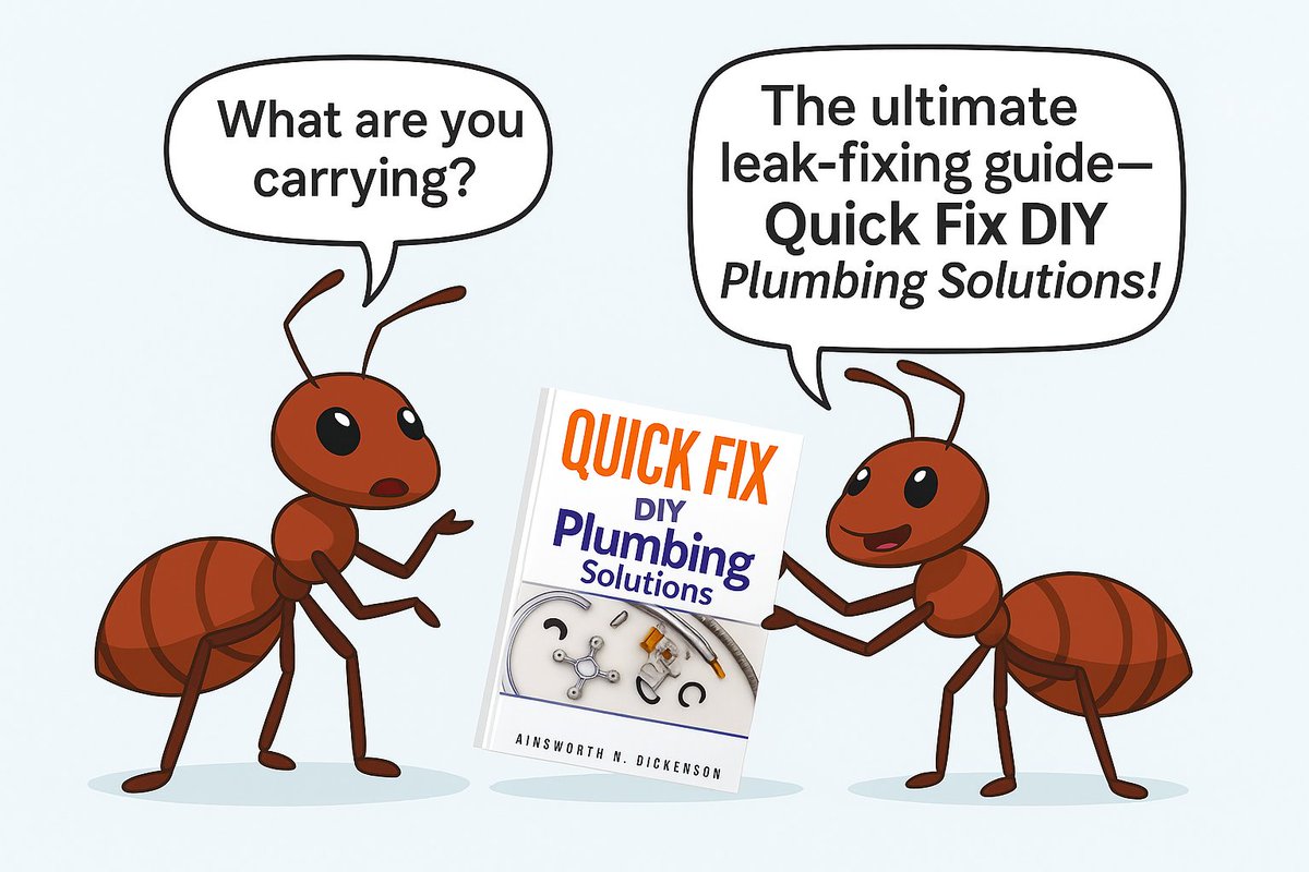 AinsworthD67572's tweet image. 📚March of the Knowledgeable
Ant 1: “We march with snacks and solutions.”
 Ant 2: “And the Quick Fix DIY Plumbing book!”
March into smart home maintenance with a book that even ants swear by.
🛒 amzn.to/45MxnPA
#SmartFixes #PlumbingHelp #BookToot