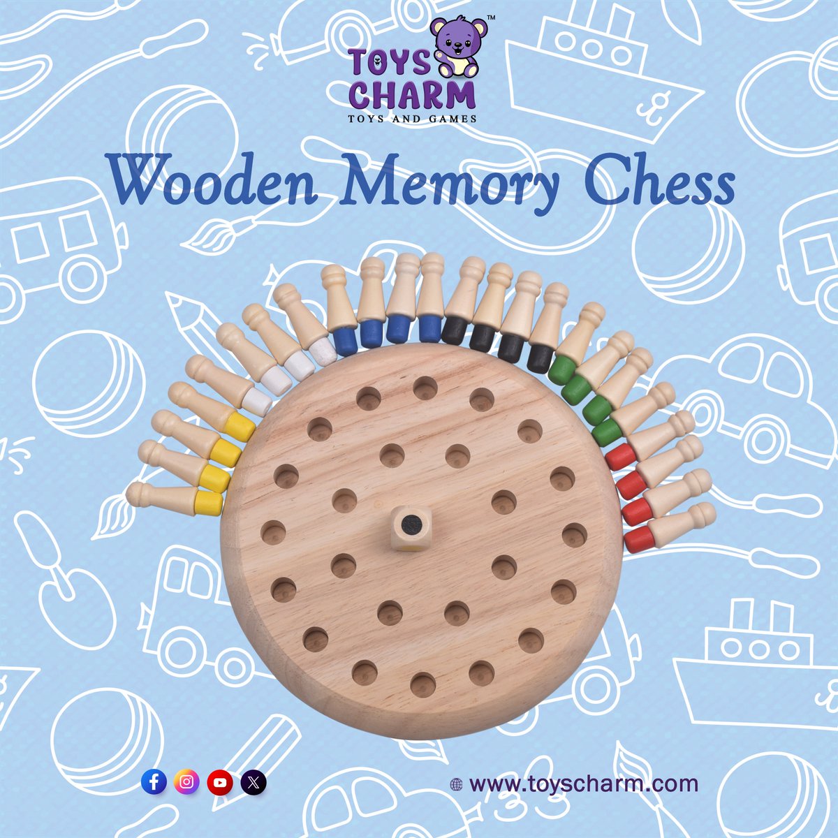 ToysCharm's tweet photo. 🧠♟️ Memory Chess Game – Test your brain! 🏆✨ Match pieces, boost memory &amp; win! 🎯🔥

Product Link 
https://t.co/Wn3WXYnR9N 

#MemoryChess #BrainGame #ChessChallenge #MindTraining #MemoryBoost #ChessLover #PuzzleGame #StrategicThinking #MemoryMatch #ChessFun #BrainTeaser https://t.co/cWaC45GBar