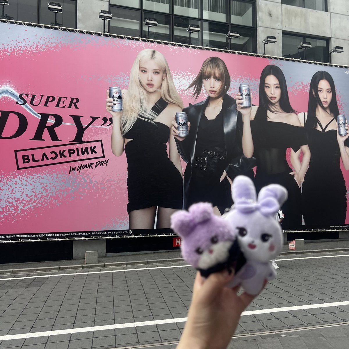BLACKPINKの看板見に行ってきた！！🍺🖤🩷 想像の5倍デカくて自分が