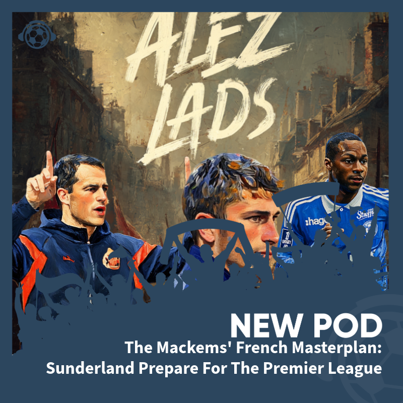 Eurotalespod's tweet photo. NEW POD: Exciting times at Sunderland! A French revolution is taking shape 

▪️What does recruitment guru Florent Ghisolfi bring to the table?
▪️An axis of Habib Diarra &amp; Noah Sadiki !
▪️Other Ligue 1 links

Listen now click below 🔽 SAFC