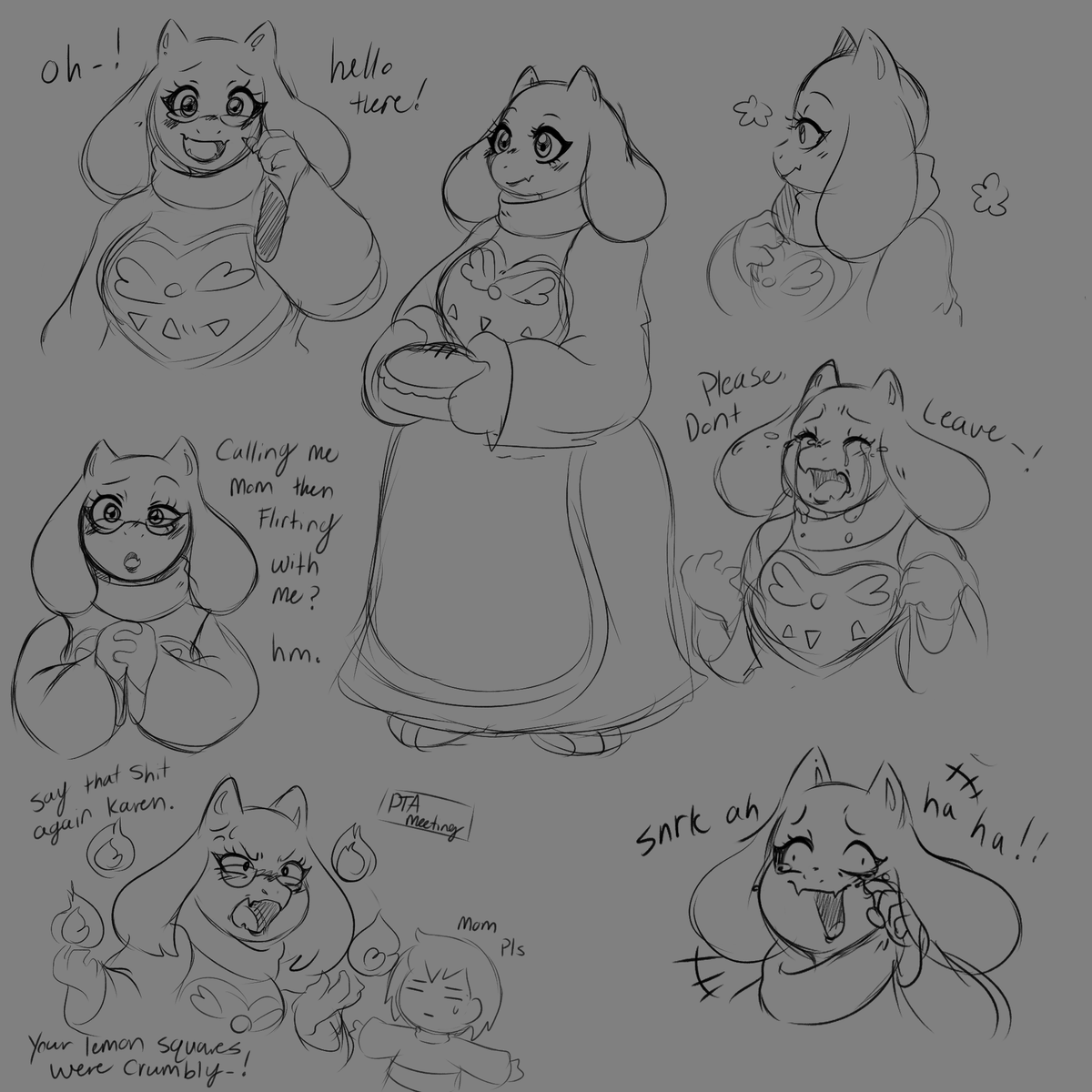 Some older toriel doodles
