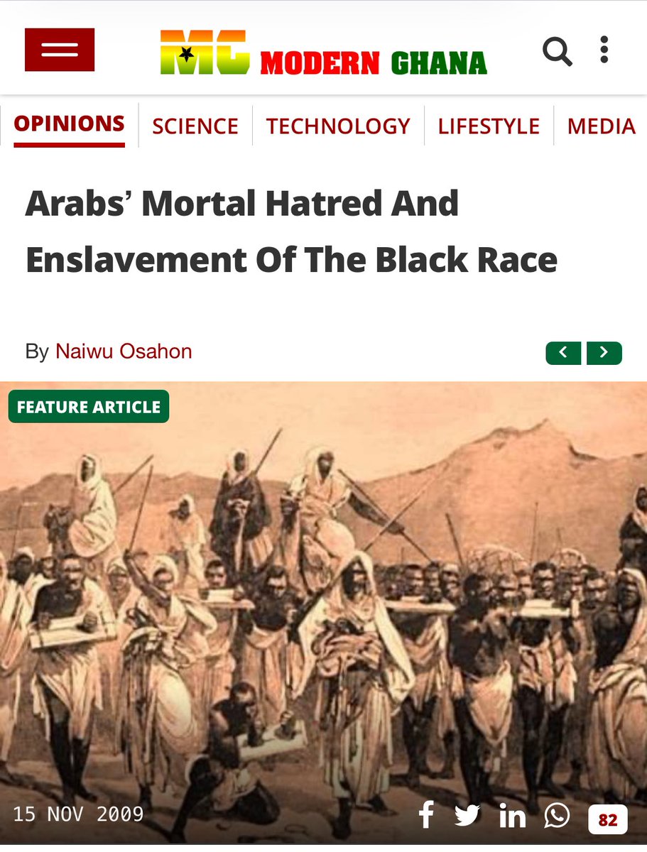 Hi.

We can play the screenshot game all day. 

The article you crackheads love to share is almost a decade old, was written by an Israeli newspaper, and widely condemned by the broader Israeli and Jewish society.

Arabs own millions of Black slaves today. I’ve yet to hear a peep