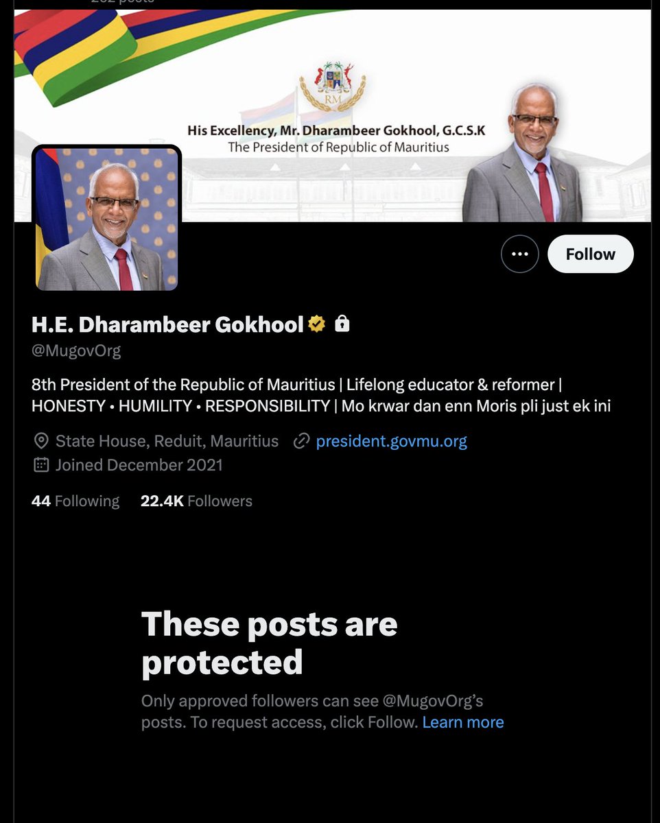 Real_Cut_Fruit's tweet photo. @coffeebreak_YT go get your boy, H.E. Dharambeer Gokhool of Mauritius just hit a rug and deleted his tweets and hid his profile https://t.co/ERmbexabNj