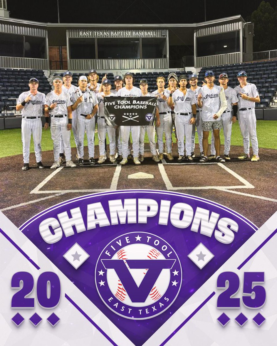 Five Tool East Texas (@fivetooletx) on Twitter photo 🏆Champions🏆
Congrats to the Texarkana Indians on winning the 17/18U division of the <a href="/FiveTool/">Five Tool Baseball</a> ETBU Independence Bash!
#WatchEm 🏆Champions🏆
Congrats to the Texarkana Indians on winning the 17/18U division of the <a href="/FiveTool/">Five Tool Baseball</a> ETBU Independence Bash!
#WatchEm