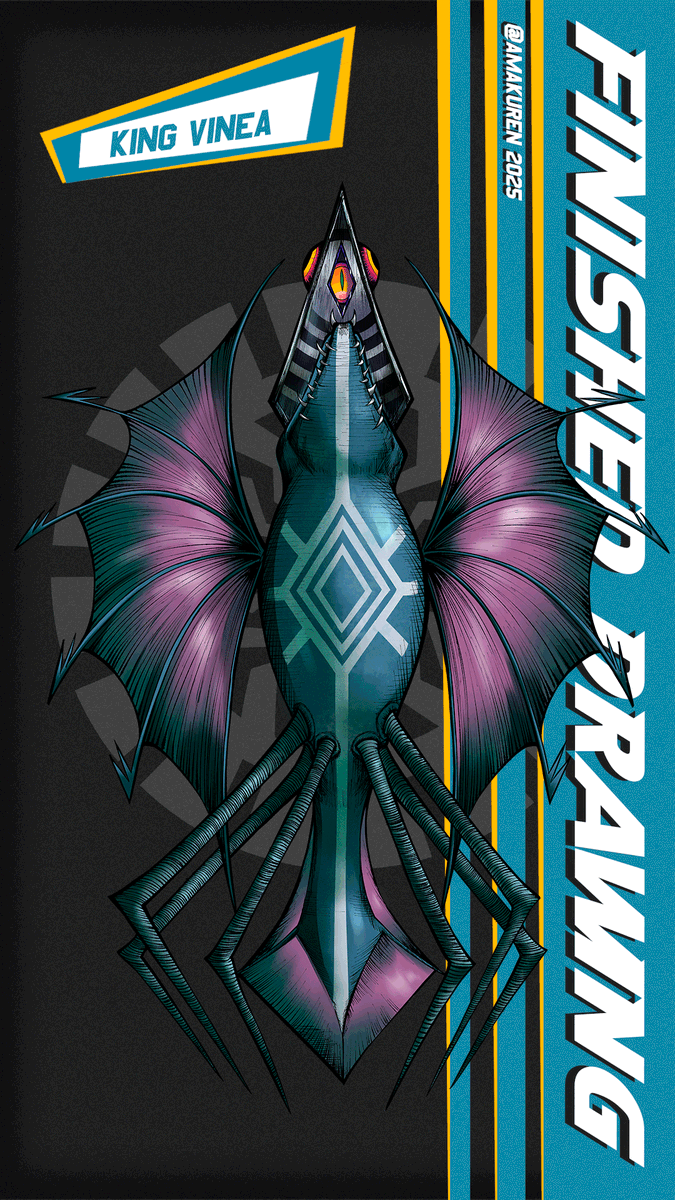 Amakuren's tweet photo. Here's Vinea, the first character I've drawn for my artbook. It's based on the goblin shark, and made to be a Kaiju monster able to freely move and hunt anyone down through sea, land or sky :)

| #OC | #Monster | #Doodles | #AnimeArt | #junjiIto |
| #CharacterDesign | #anime | #illustration | #Illusoria |
| #conceptart | #artbook | #RPG | #JRPG | #popart | 
| #opart | #kaiju | #amakuren | #コンセプトアート | 
| #コンセプトアート | #特撮 | #ダダ | #漫画 |　
| #描きさんと繫がりたたい | #化け物 | #イルソリア |
| #イラスト | #創作  | #絵描き | #怪獣 | #ファンタジー |
| #無名絵師 | #落書き | #アニメ | #獣イラスト | 
| #絵柄が好みにフォローされたい | #擬人化 |
