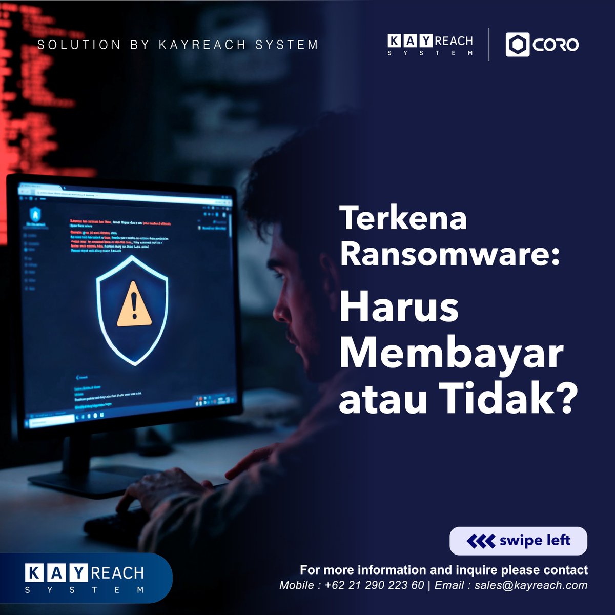 Kayreach_System's tweet photo. Terkena Ransomware:
Harus Membayar atau Tidak ?

Read More at
https://t.co/80LL7jDKdX

#Kayreach #CoroCybersecurity #KeamananSiber #SMB #PerlindunganData #CyberSecurity #ModularSecurity #EndpointProtection #EmailSecurity #CloudSecurity #NetworkSecurity https://t.co/Cr1ezLUDPo