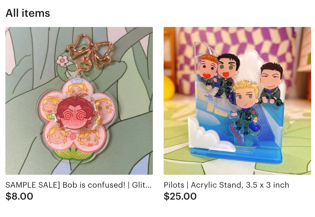 ggudintin2's tweet image. 🍅🍅🍅 Shop Update!
I am selling sample version of 'Bob is confused!' key chain! It's only $8, and can be shipped the next day, but it has a functional defect, please check it out before you make an order
And also the Top Gun Acrylic Stand is BACK!
&gt;&gt;&gt; tinytomatobasket.etsy.com &lt;&lt;&lt;