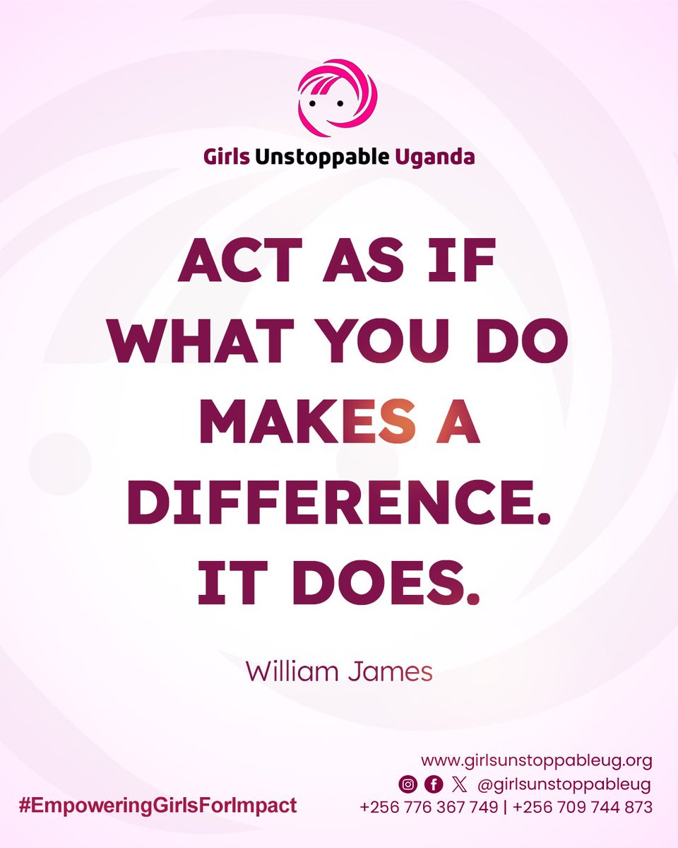 As we begin this new week, let’s move with purpose, kindness, and a spirit of giving.

Because every small action you take truly matters. ❤️
#NewWeek #EmpoweringGirlsForImpact #1000GirlsBy2026