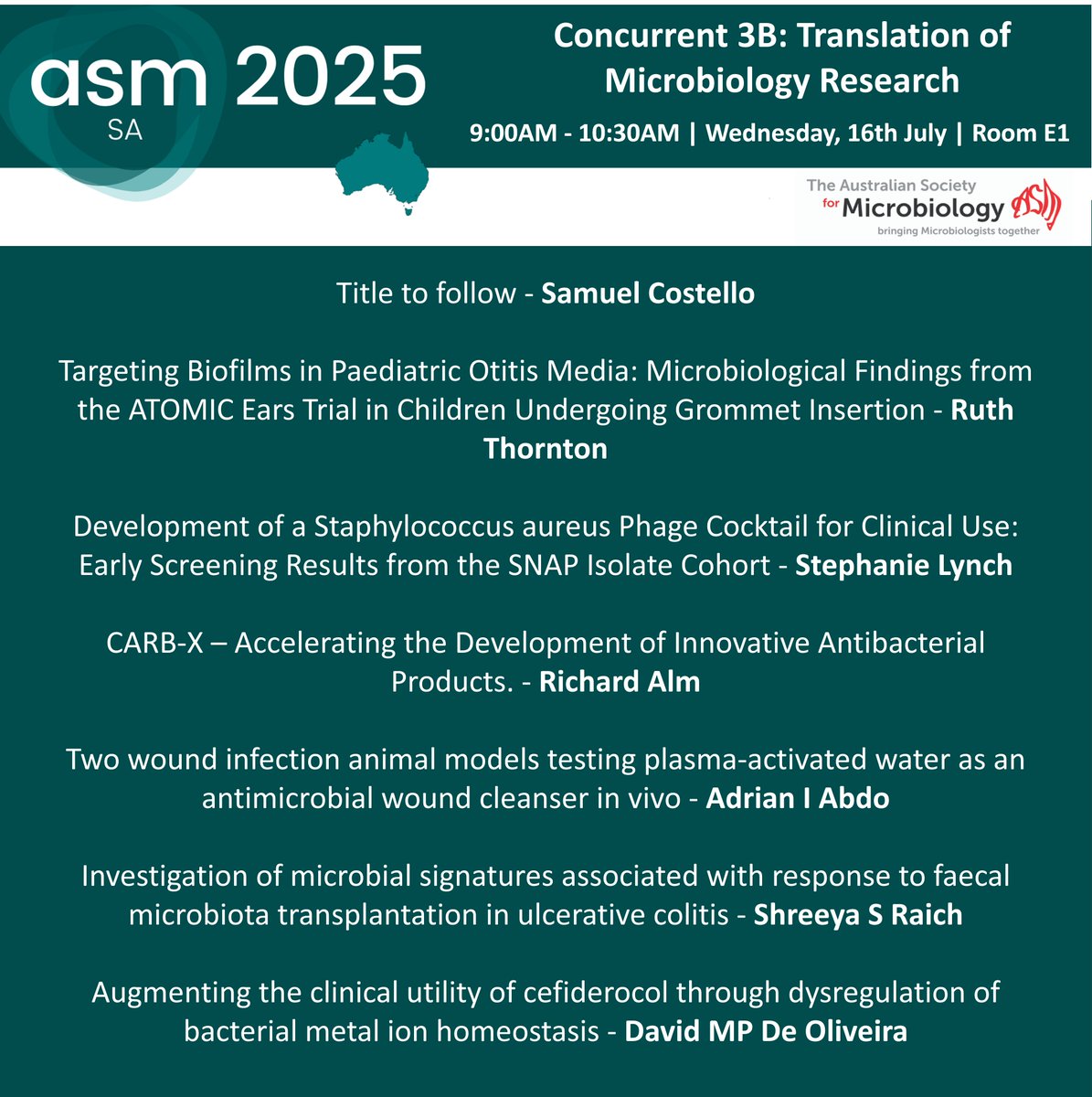 AUSSOCMIC's tweet image. First up on Day 3 of #ASM2025 – our third round of concurrent sessions