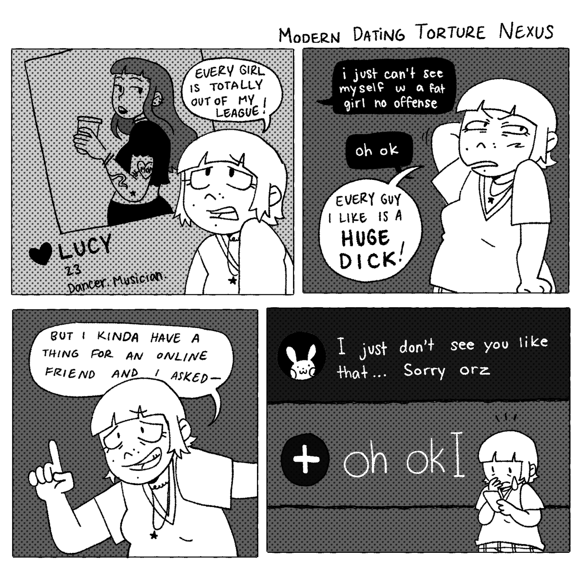 gloomypunks's tweet image. Quinn tries Dating App