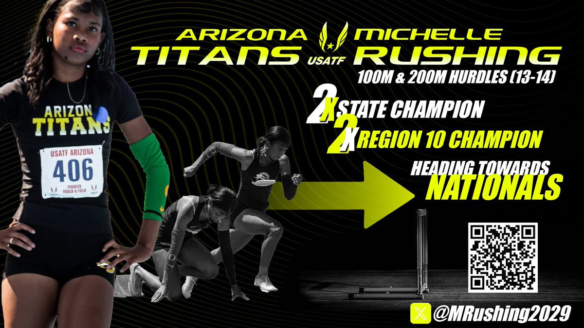 MRushing2029's tweet photo. Headed to Nationals #Hurdles #ArizonaTitans #USATF #YouthAthletics #TucsonSports #AZTrack #NextGenAthlete @usatf_arizona @AZTitansTC @SalpointeLancers @AllSportsTucson#YouthTrack #TrackRecruit #CollegeRecruiting #TrackAndField @MileSplit @DyeStat @NCAATrackField https://t.co/5h5LTPjJjc