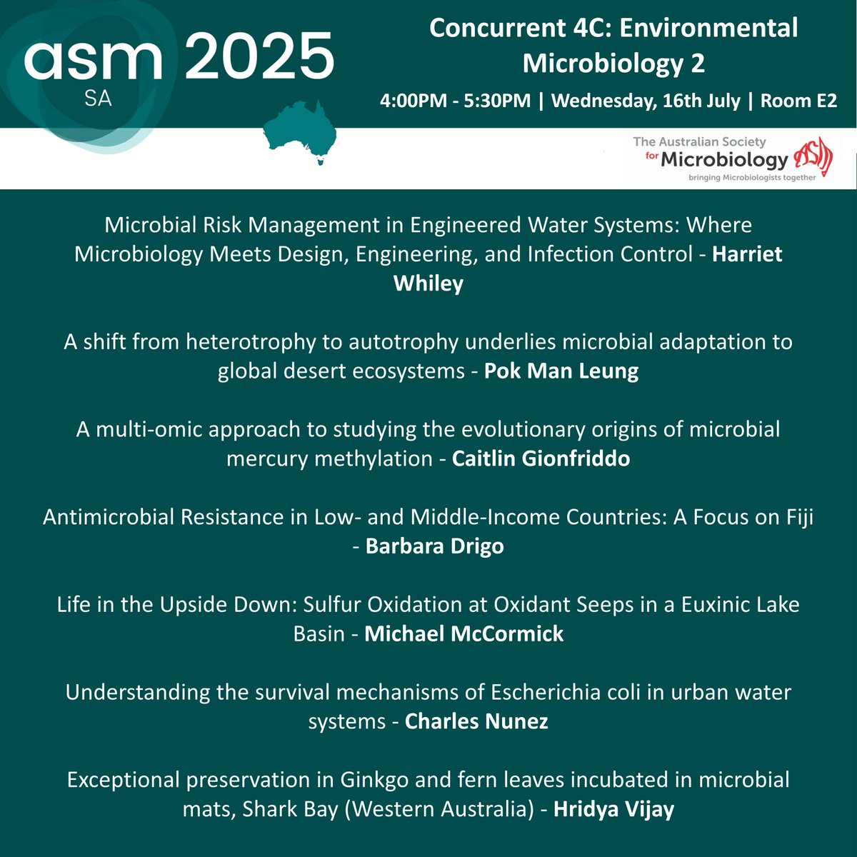 AUSSOCMIC's tweet image. Starting soon! Round 4 of our concurrent sessions at #ASM2025