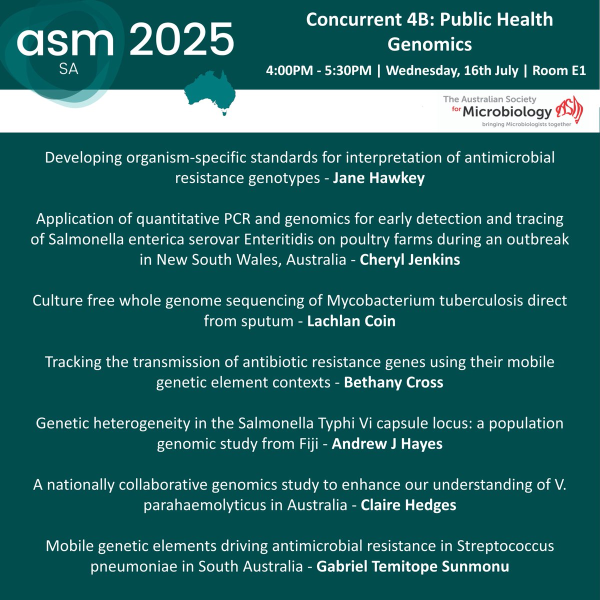 AUSSOCMIC's tweet image. Starting soon! Round 4 of our concurrent sessions at #ASM2025