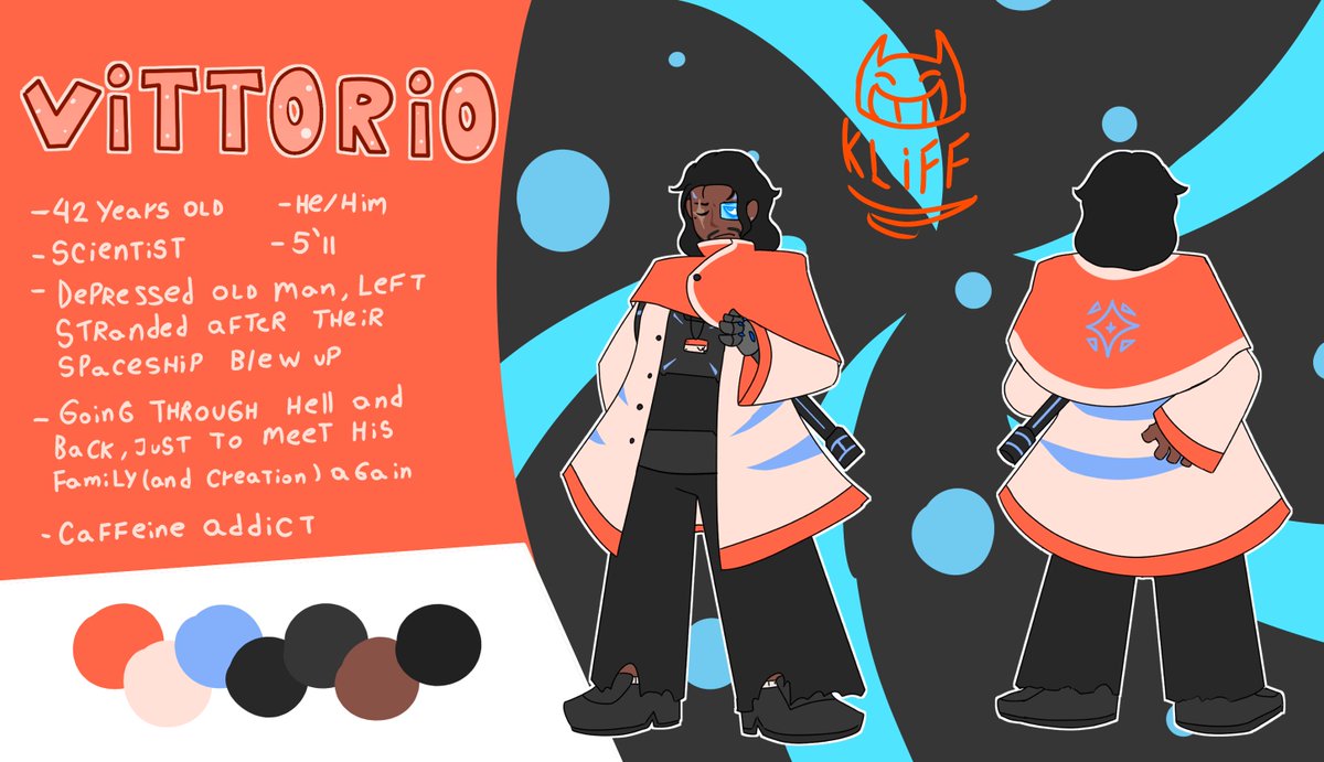 made a new oc that is made for awesome kliff oc lore purposes!! say hi to Vittorio he made Wally