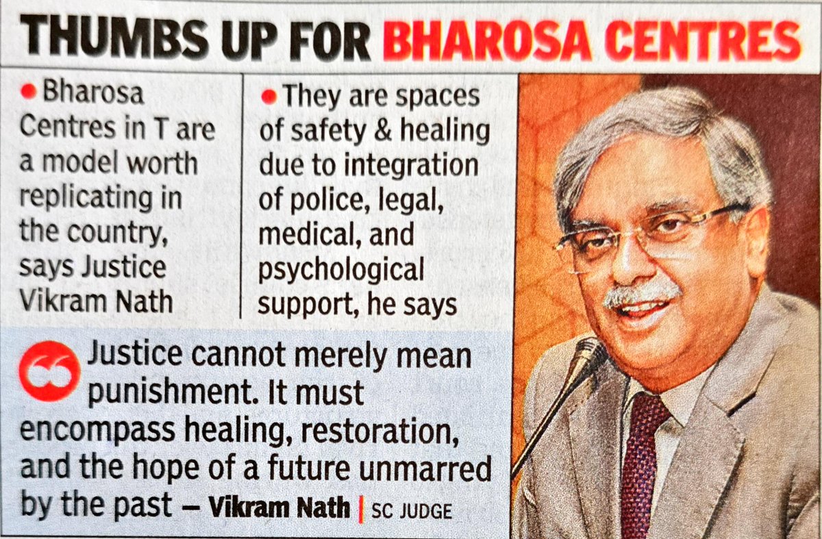 SwatiLakra_IPS's tweet image. So glad that #Bharosa centres are are living up to the cause for which they were formed in 2016 in Hyderabad City.
Today there are 29 Bharosa centres across Telangana districts today.
#childsafety #womensafety