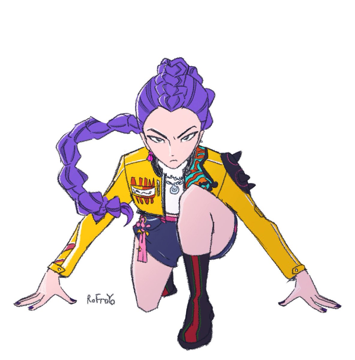 RoFroYo's tweet image. I loved the movie so much, had to do some doodles #KPOPDEMONHUNTERS #kpopdemonhuntersfanart