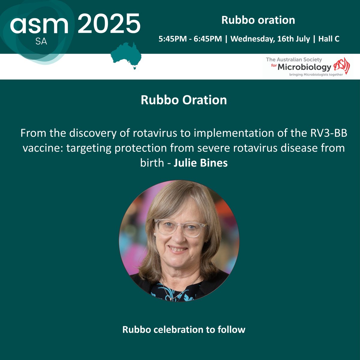 AUSSOCMIC's tweet image. Finishing off Day 3 of #ASM2025 with our Rubbo Oration by Julie Bines