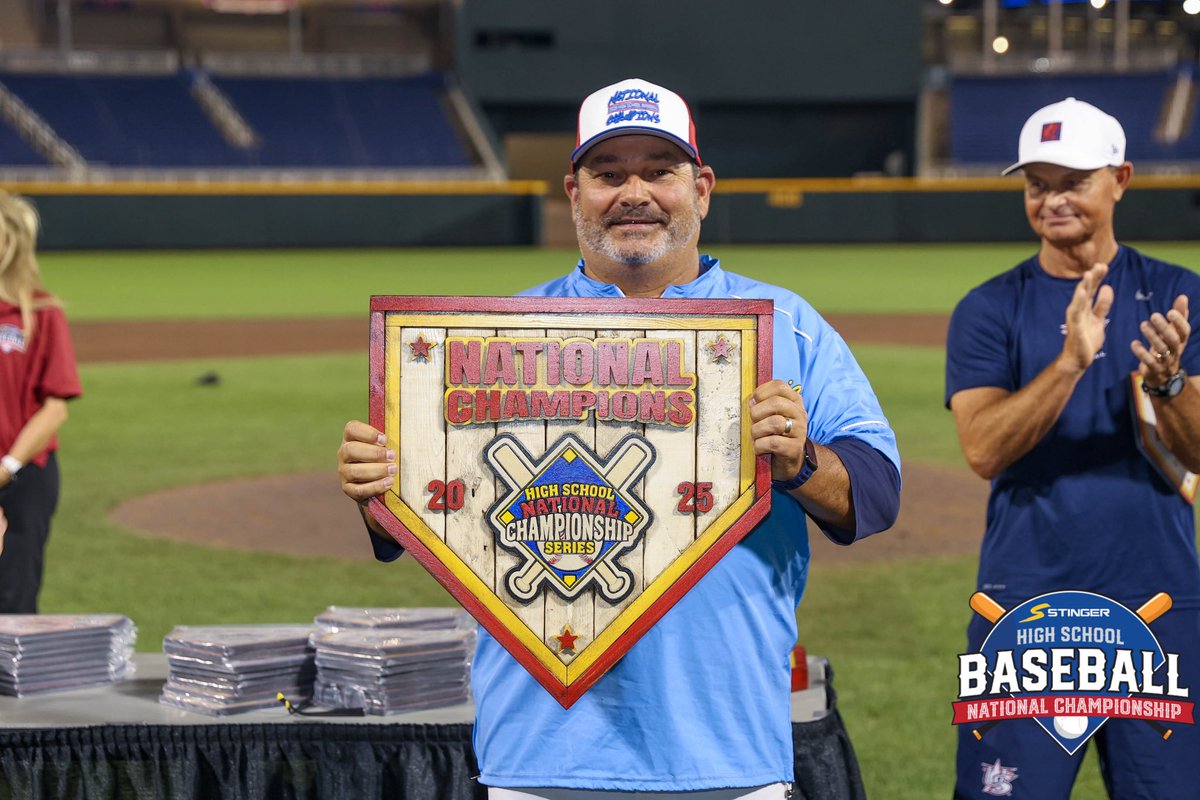 NatChampSeries's tweet image. CALIFORNIA WINS THE 2025 STINGER HIGH SCHOOL BASEBALL NATIONAL CHAMPIONSHIP!! ⚾️🏆
This is their 3rd championship, previously winning in 2022 and 2024! Congratulations, California!
#baseball #HSBNCS #ChampionshipSeries