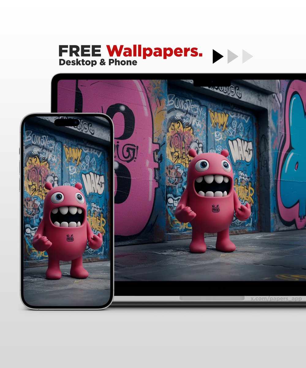 Papers_app's tweet image. Cute Monster 👹  #wallpaper     
Mobile - Desktop Combo #50