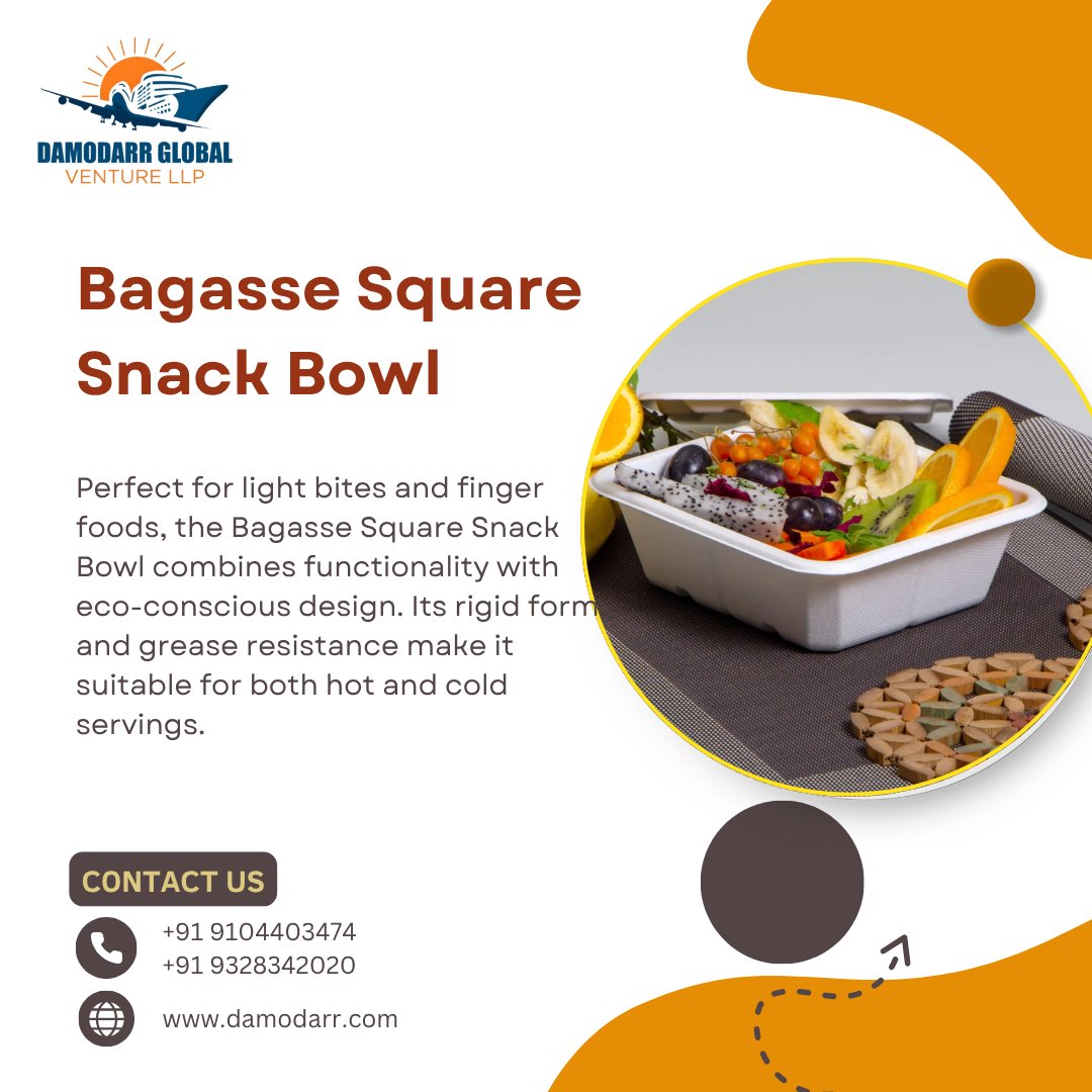 darshitp__99's tweet image. Bagasse Square Snack Bowls – Smart, Stylish &amp;amp; Sustainable!

✔ Made from Natural, Renewable Sugarcane Bagasse
✔ Oil-Resistant, Leak-Resistant &amp;amp; Microwave Safe

Contact us today at:
📞 +91 9104403474
🌐 damodarr.com
#squarebowls#packagingsolutions