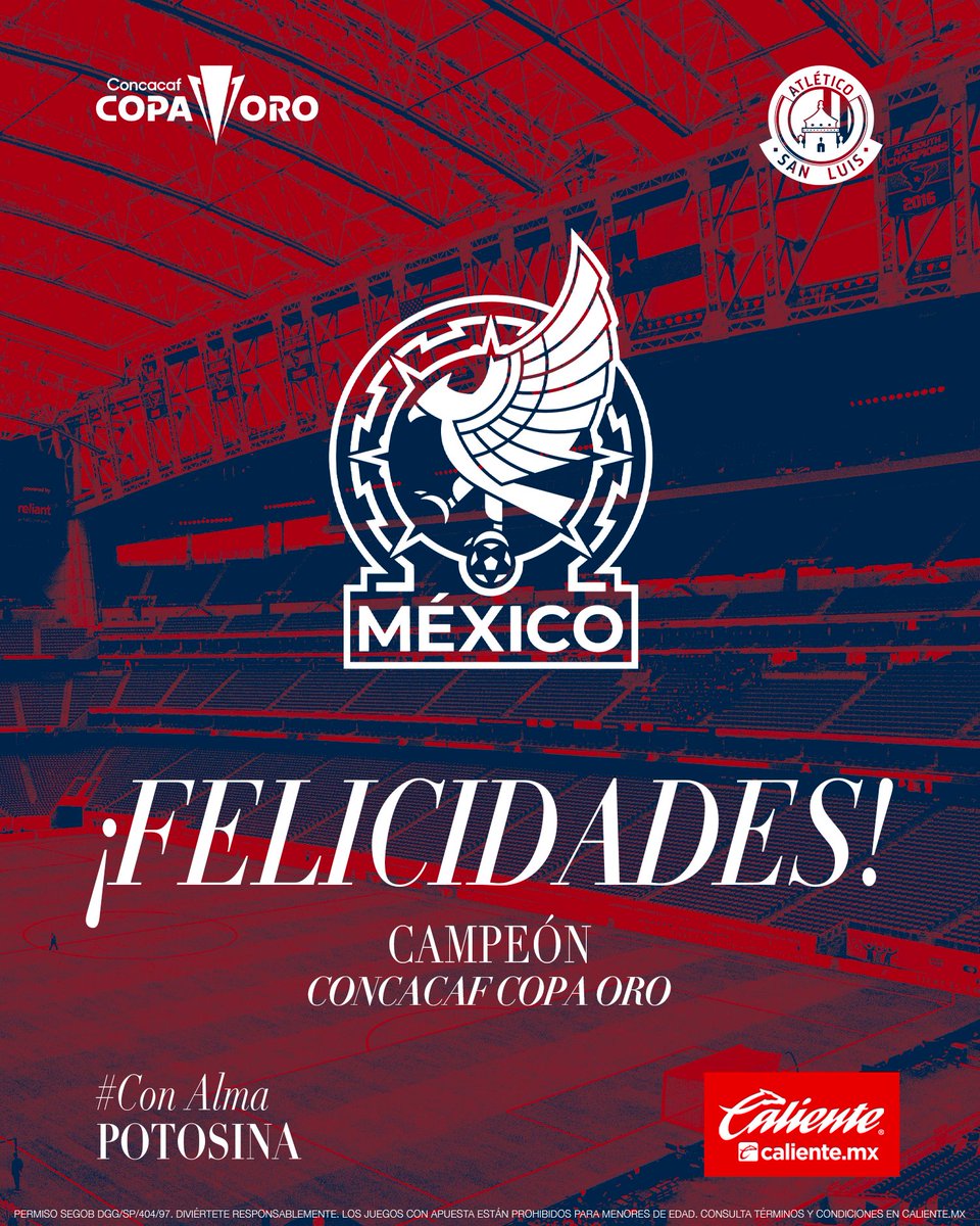 Atlético de San Luis (@atletidesanluis) on Twitter photo ¡Felicidades por el bicampeonato y mantener el título del área en casa, <a href="/miseleccionmx/">Selección Nacional</a>! 🏆🇲🇽
#ConAlmaPotosina <a href="/calientesports/">Caliente Sports</a> ¡Felicidades por el bicampeonato y mantener el título del área en casa, <a href="/miseleccionmx/">Selección Nacional</a>! 🏆🇲🇽
#ConAlmaPotosina <a href="/calientesports/">Caliente Sports</a>