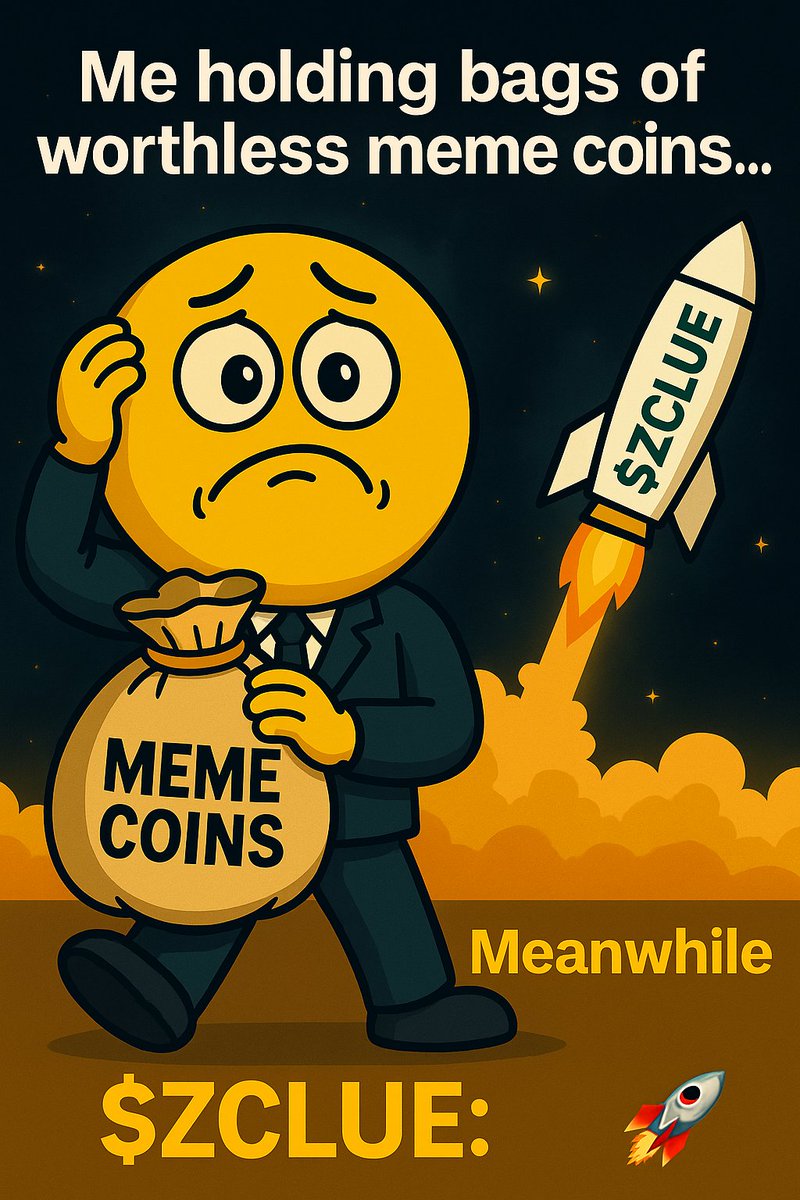Bags full of worthless memecoins? 😅
Meanwhile… $ZCLUE is getting ready to launch 🧠🚀

Stay tuned — coming soon!

#ZCLUE #Memecoin #Crypto #BSC