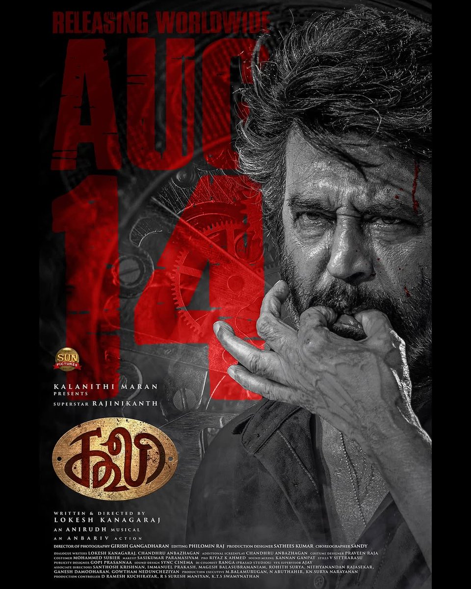 Karthik (@meet_tk) on Twitter photo #Coolie update Day is here, as well as few more update on this week. Buckle up guys. Less than 40 days to go for #Coolie and it’s first kind of experience in Indian cinema 🔥🔥<a href="/sunpictures/">Sun Pictures</a> #Coolie update Day is here, as well as few more update on this week. Buckle up guys. Less than 40 days to go for #Coolie and it’s first kind of experience in Indian cinema 🔥🔥<a href="/sunpictures/">Sun Pictures</a>