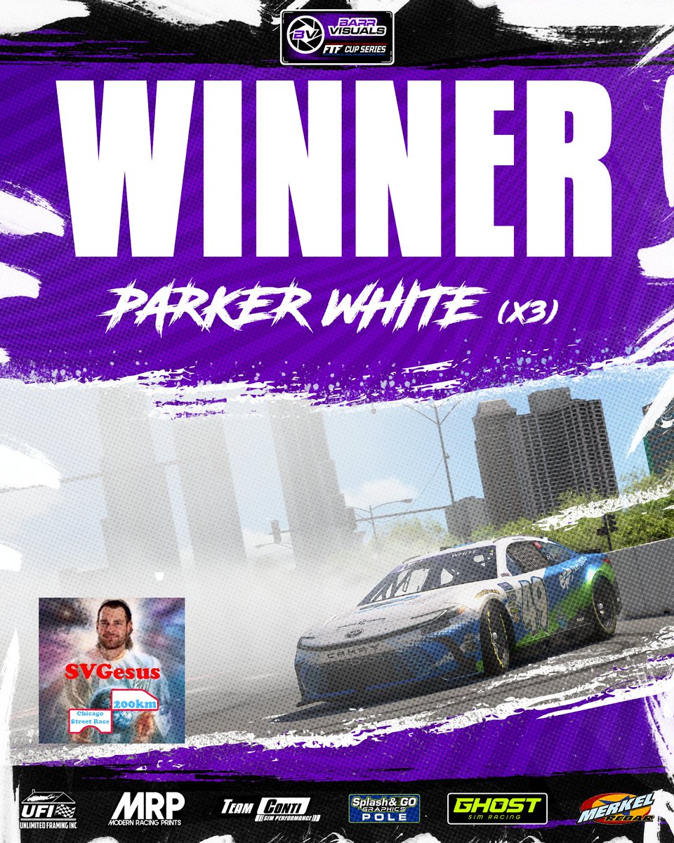 FTF_Racing's tweet image. A Part-Timer filling in for Art Rymer, @ParkerW95 takes the AR Autosport #49 back to @BarrVisuals FTF Cup victory lane at Chicago, the second win for the #49 in three races!