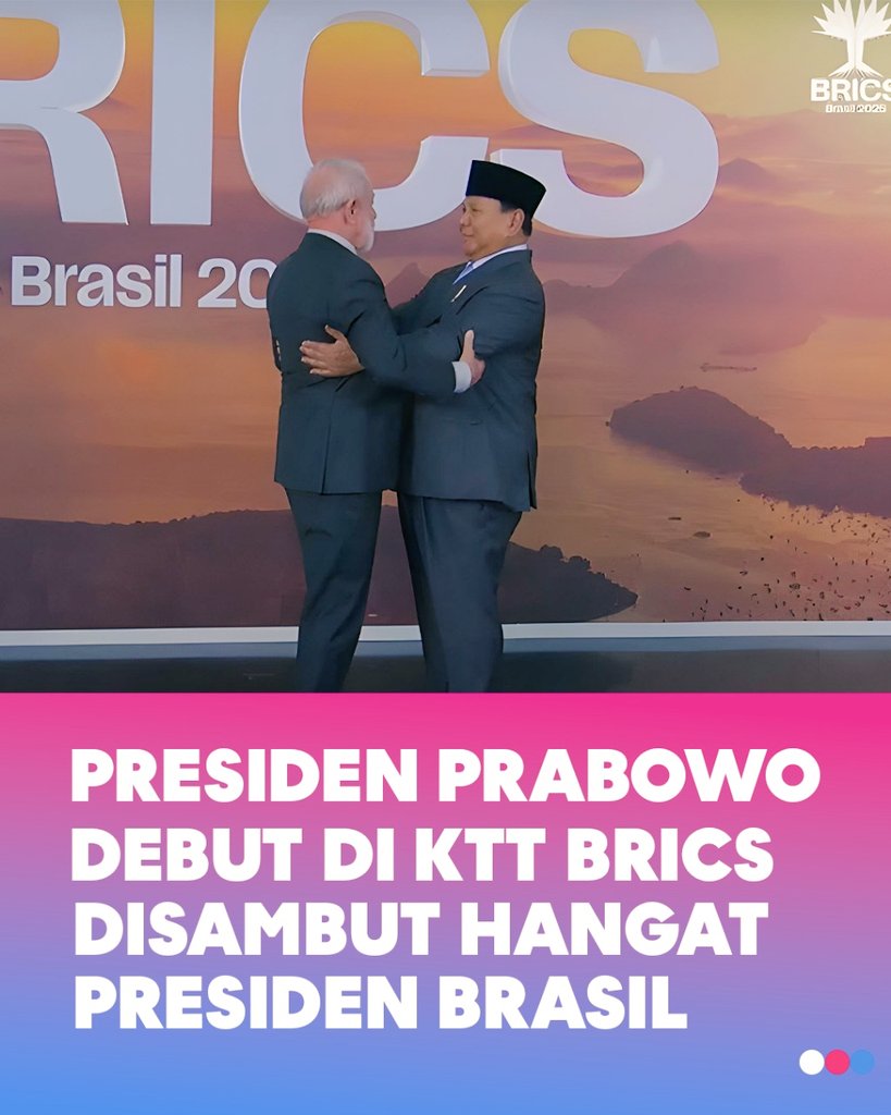 Ziyah (@zieyahaz) on Twitter photo Presiden Republik Indonesia, <a href="/prabowo/">Prabowo Subianto</a> menghadiri Konferensi Tingkat Tinggi (KTT) BRICS 2025 yang digelar pada Minggu, 6 Juli 2025, di Museum of Modern Art (MAM), Rio de Janeiro, Brasil.
news.detik.com/berita/d-79988…
#IndonesiaDiPanggungBRICS Presiden Republik Indonesia, <a href="/prabowo/">Prabowo Subianto</a> menghadiri Konferensi Tingkat Tinggi (KTT) BRICS 2025 yang digelar pada Minggu, 6 Juli 2025, di Museum of Modern Art (MAM), Rio de Janeiro, Brasil.
news.detik.com/berita/d-79988…
#IndonesiaDiPanggungBRICS