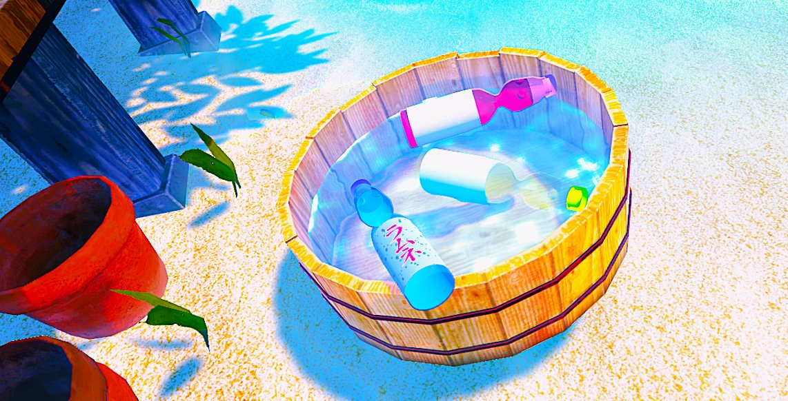 ラムネ冷やしておいたよ～ どれにする？💙💛❤️