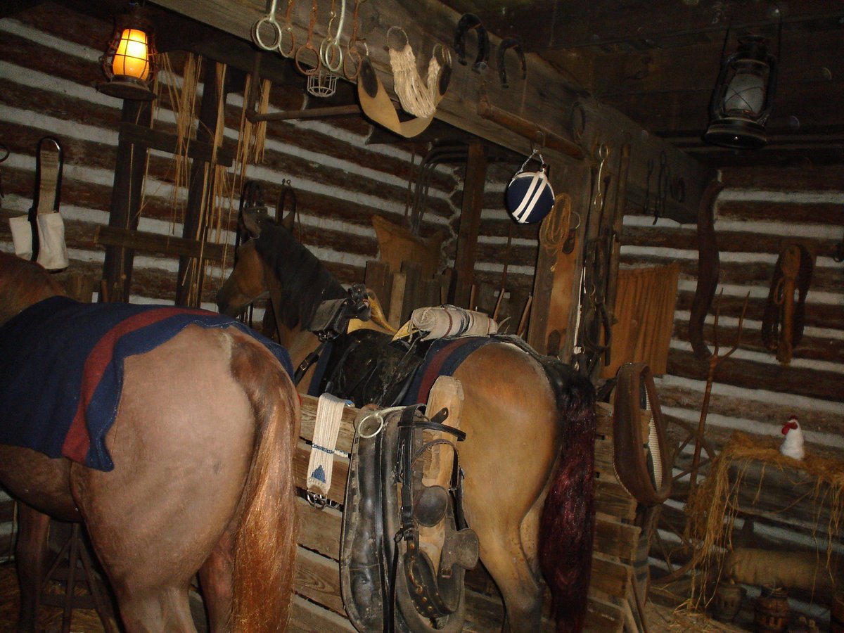 Rare view of the blacksmith shop interior on Tom Sawyer Island.