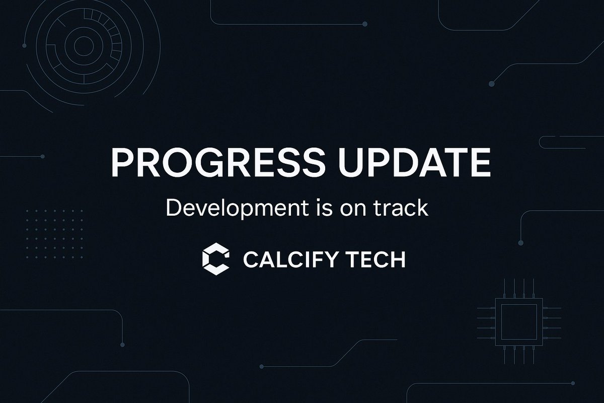 Calcify Tech (@calcifytech) on Twitter photo Minor upgrades shipped today ⚙️✨
Infra a bit stronger than yesterday.
#CalcifyTech #Web3Infra #BuildInPublic Minor upgrades shipped today ⚙️✨
Infra a bit stronger than yesterday.
#CalcifyTech #Web3Infra #BuildInPublic